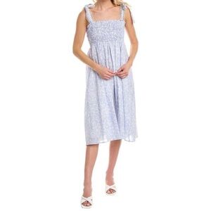 NWT O.P.T. Sonia Midi Dress‎ Size Small Floral Print Smocked